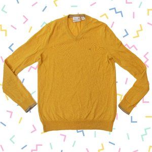 Calvin Klein Yellow V-Neck Sweater